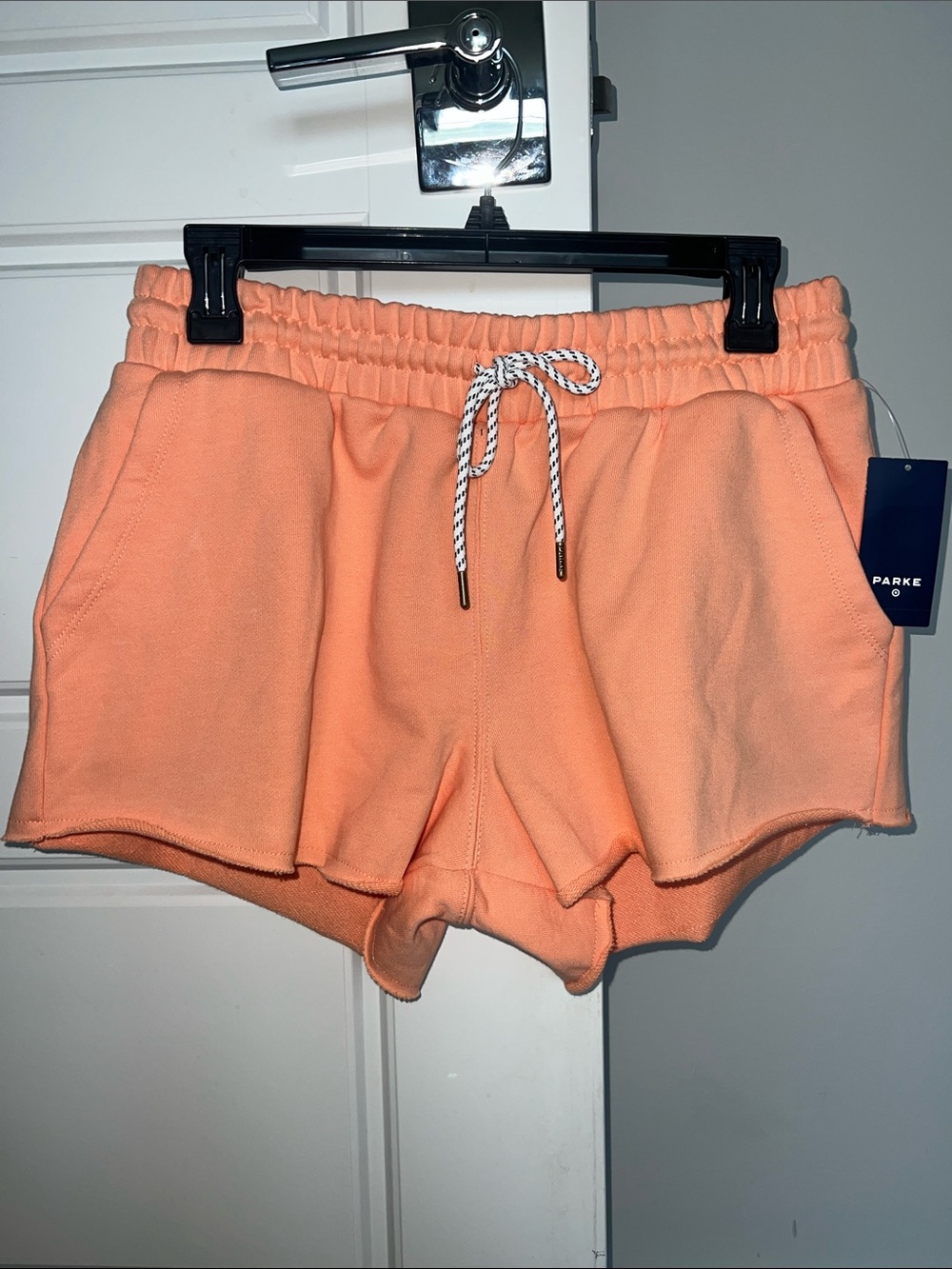 Parke & Target Peach Drawstring Terry Athletic Shorts